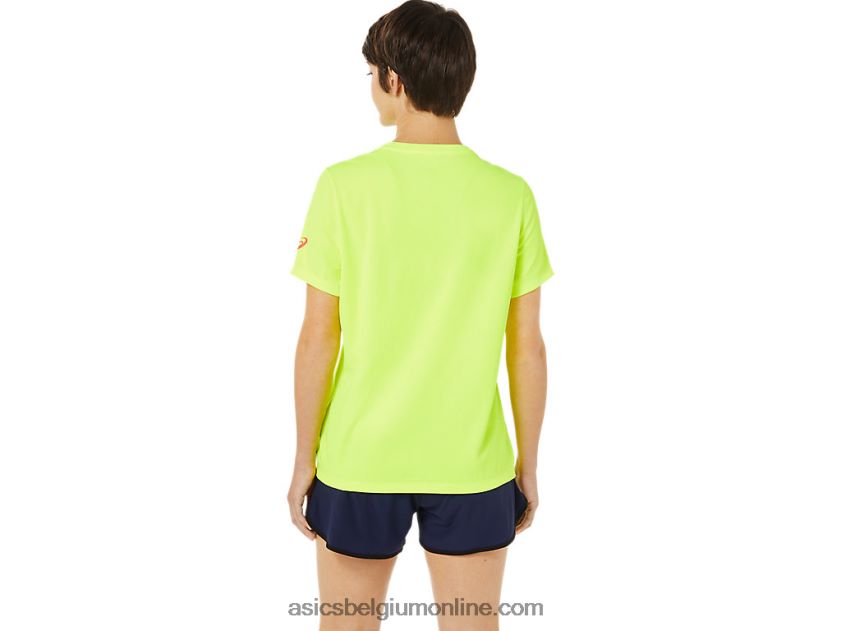 dames lam ready-set ii korte mouw V6HXR23625 veiligheid geel Asics