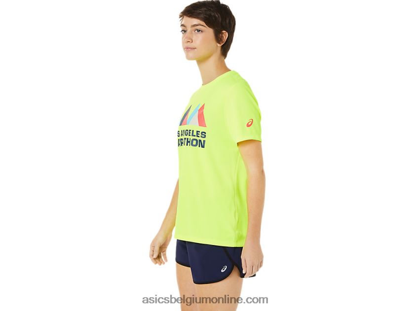 dames lam ready-set ii korte mouw V6HXR23625 veiligheid geel Asics