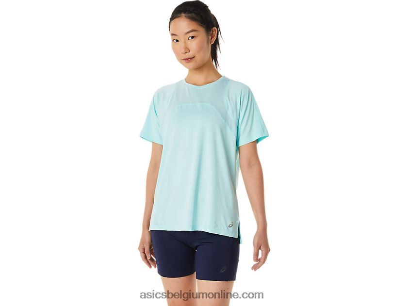 dames pr lyte run met korte mouwen V6HXR23391 Helder blauw Asics