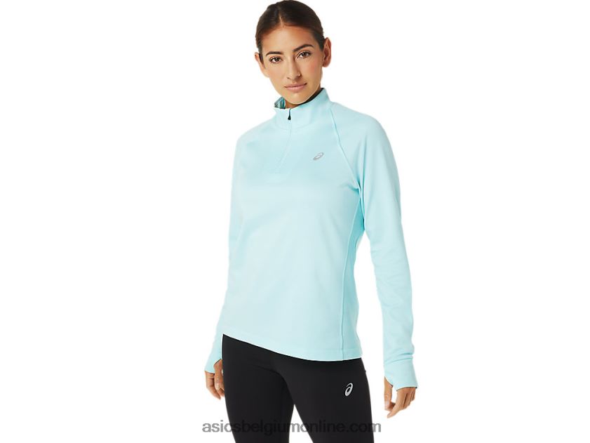 dames thermopolis 1/4 ritssluiting V6HXR23039 helder blauwe heide Asics
