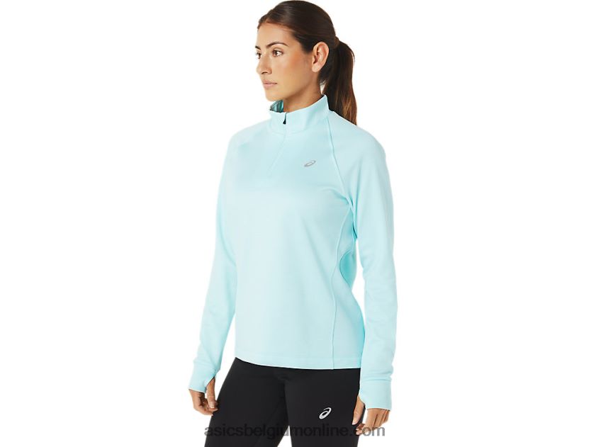 dames thermopolis 1/4 ritssluiting V6HXR23039 helder blauwe heide Asics