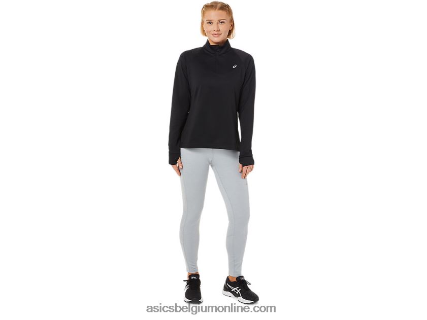 dames thermopolis 1/4 ritssluiting V6HXR23636 prestatie zwart Asics