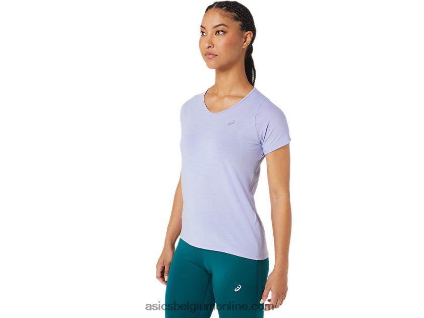 dames top met v-hals en korte mouwen V6HXR22998 damp Asics