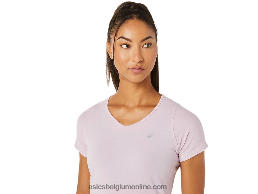dames top met v-hals en korte mouwen V6HXR23342 nauwelijks gestegen Asics