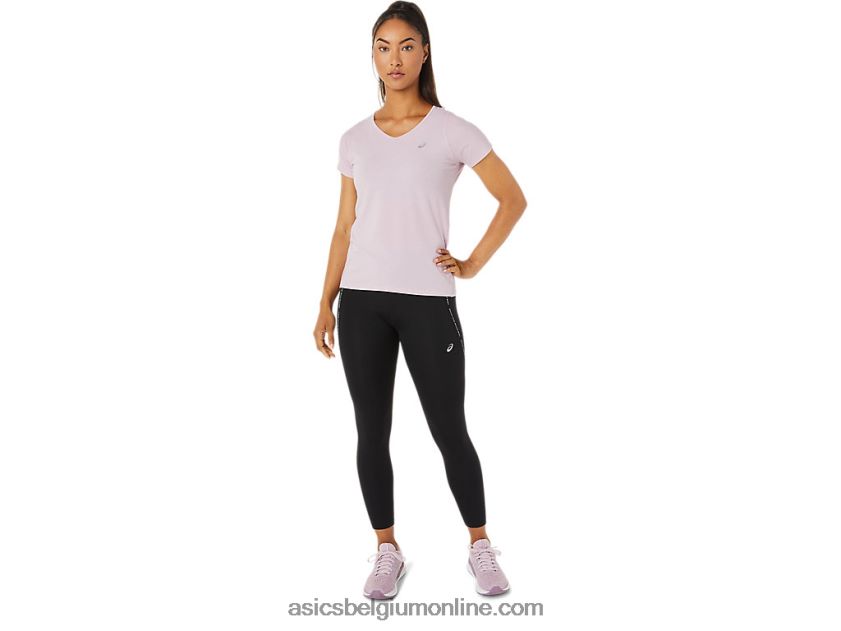 dames top met v-hals en korte mouwen V6HXR23342 nauwelijks gestegen Asics