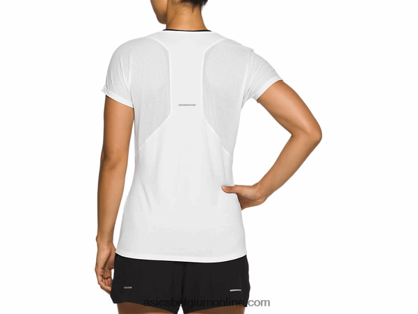 dames top met v-hals en korte mouwen V6HXR24141 briljant wit Asics