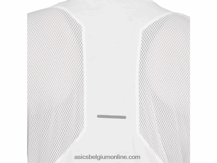 dames top met v-hals en korte mouwen V6HXR24141 briljant wit Asics