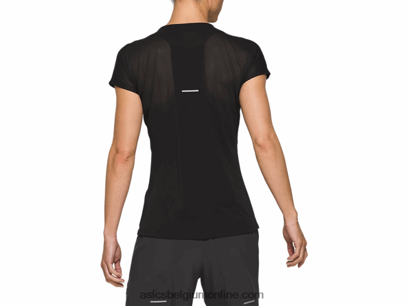 dames top met v-hals en korte mouwen V6HXR24183 prestatie zwart Asics