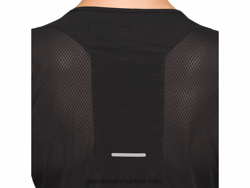 dames top met v-hals en korte mouwen V6HXR24183 prestatie zwart Asics