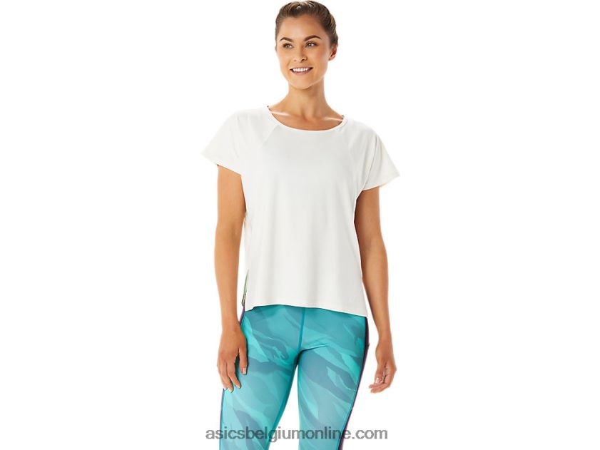 dames top met zijsplit en korte mouwen V6HXR22941 room Asics
