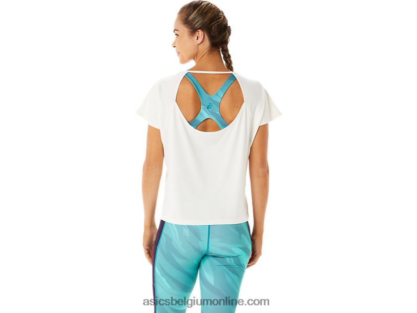 dames top met zijsplit en korte mouwen V6HXR22941 room Asics
