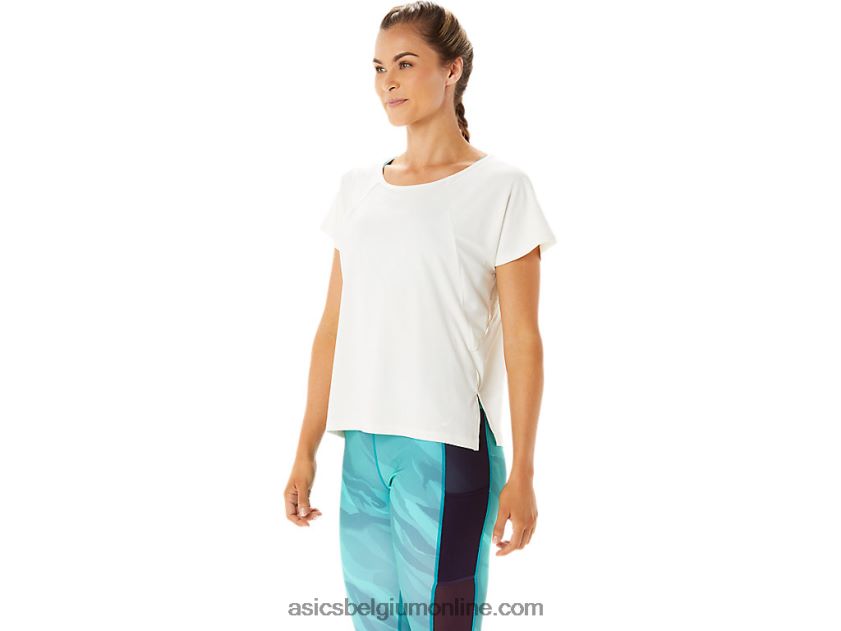 dames top met zijsplit en korte mouwen V6HXR22941 room Asics