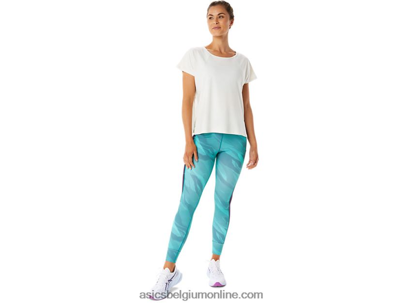 dames top met zijsplit en korte mouwen V6HXR22941 room Asics