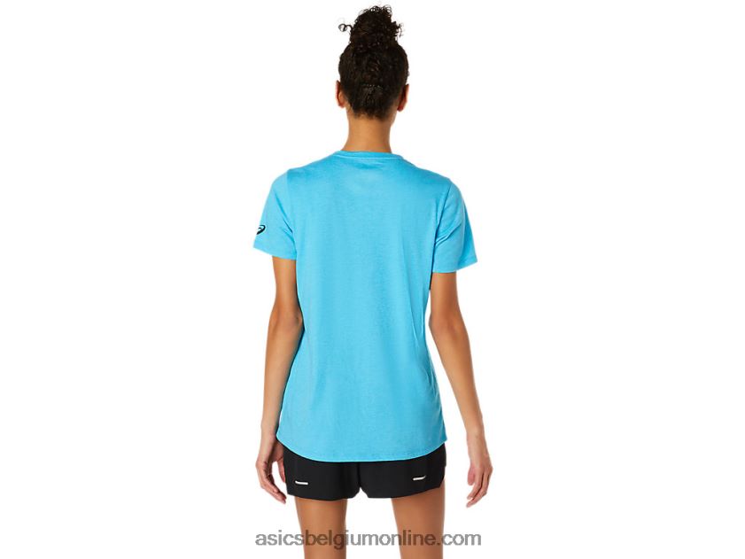 dames xg korte mouw v-hals V6HXR24098 digitale aqua heide Asics
