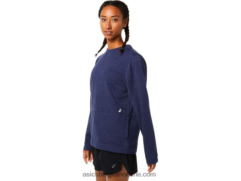 damestop met ronde hals V6HXR23724 peacoat heide Asics