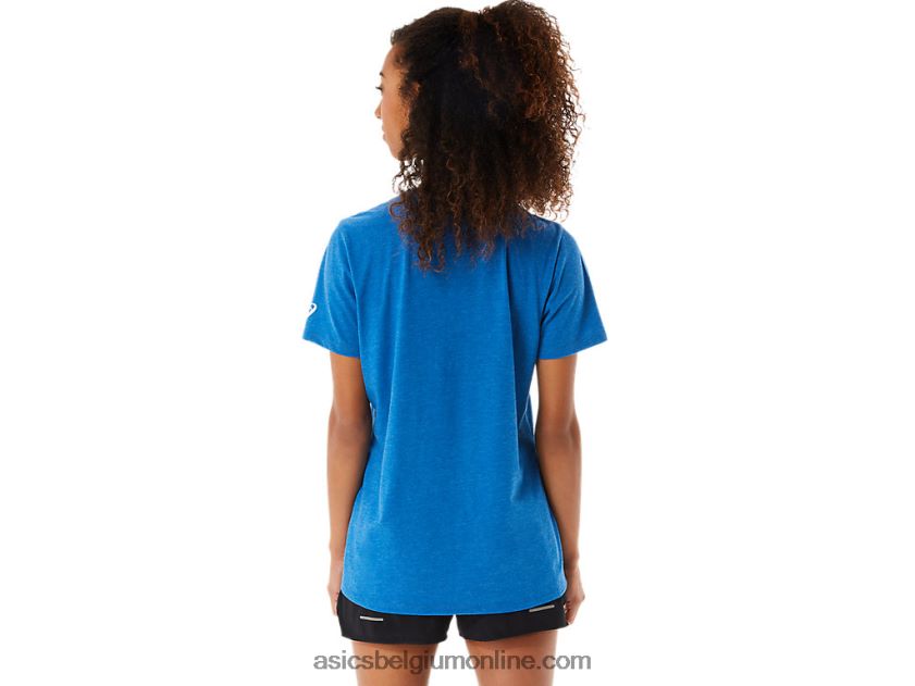 est 1977 V-hals T-shirt met korte mouwen voor dames V6HXR22982 meer rijden Asics