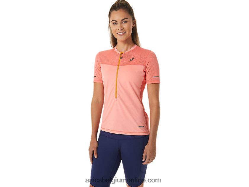 fujitrail top met korte mouwen voor dames V6HXR22457 papaja/guave Asics