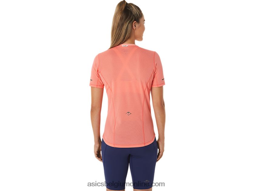 fujitrail top met korte mouwen voor dames V6HXR22457 papaja/guave Asics