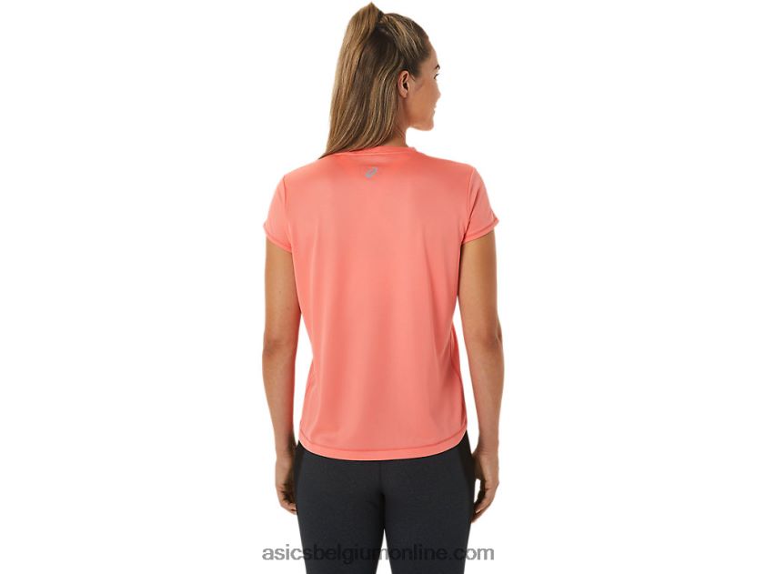 fujitrail-top met korte mouwen voor dames V6HXR22563 papaja Asics