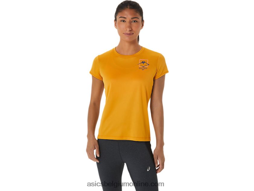fujitrail-top met korte mouwen voor dames V6HXR22565 zandstorm Asics