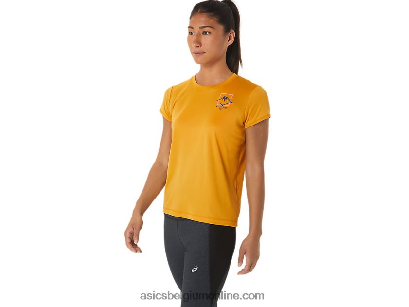 fujitrail-top met korte mouwen voor dames V6HXR22565 zandstorm Asics