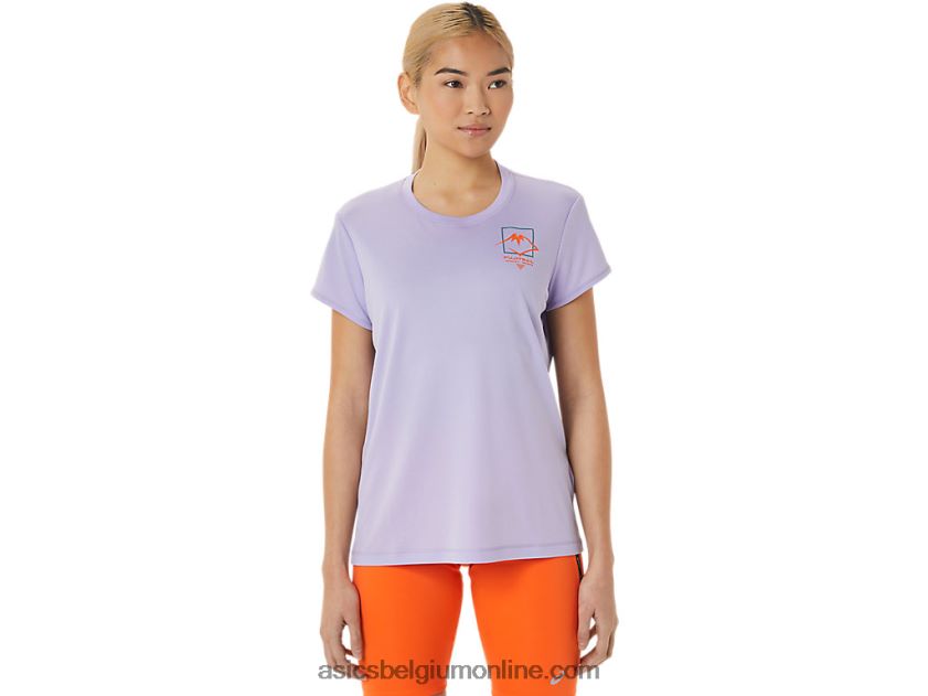 fujitrail-top met korte mouwen voor dames V6HXR23074 damp Asics