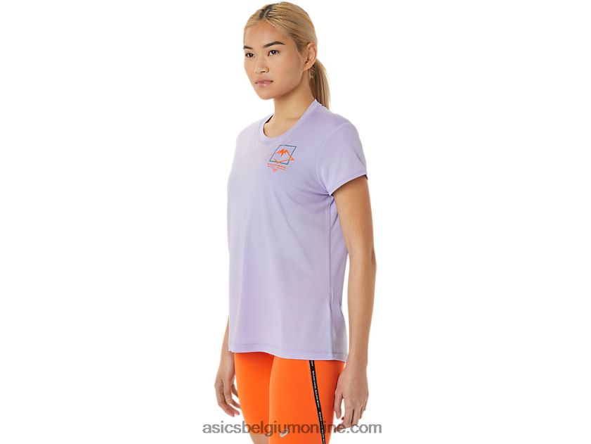 fujitrail-top met korte mouwen voor dames V6HXR23074 damp Asics