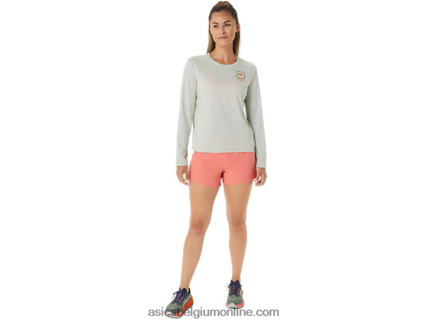 fujitrail-top met lange mouwen voor dames V6HXR22476 lichte salie Asics