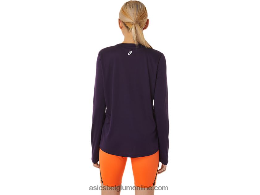 fujitrail-top met lange mouwen voor dames V6HXR23033 nacht schaduw Asics