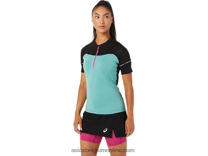 fujitrailtop voor dames V6HXR23401 salie/performance zwart Asics
