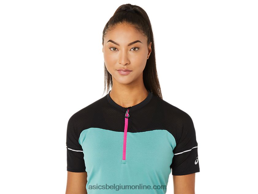 fujitrailtop voor dames V6HXR23401 salie/performance zwart Asics
