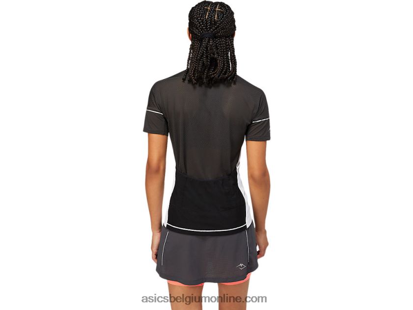 fujitrailtop voor dames V6HXR23854 grafietgrijs/briljantwit Asics