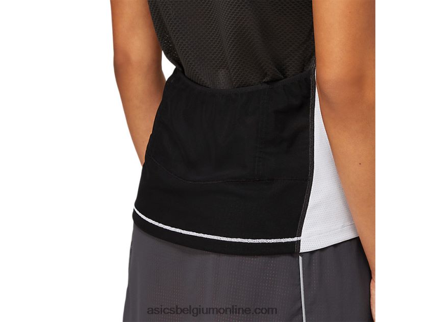 fujitrailtop voor dames V6HXR23854 grafietgrijs/briljantwit Asics