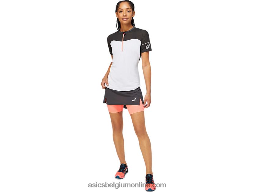 fujitrailtop voor dames V6HXR23854 grafietgrijs/briljantwit Asics