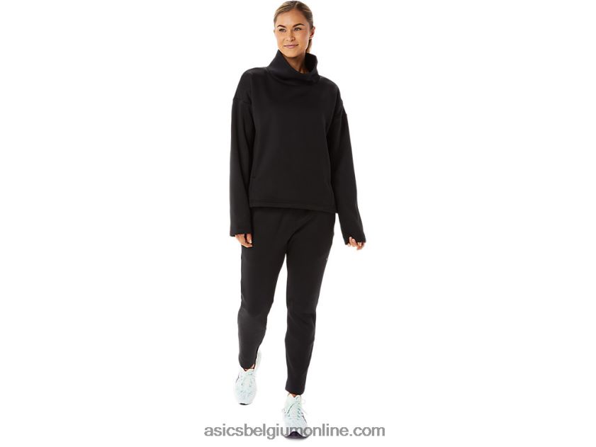 geborstelde gebreide damestrui V6HXR22911 prestatie zwart Asics