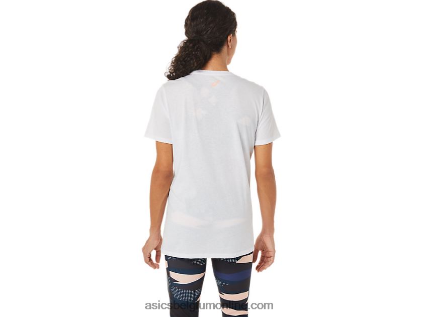 grafisch T-shirt voor dames V6HXR23574 briljant wit Asics