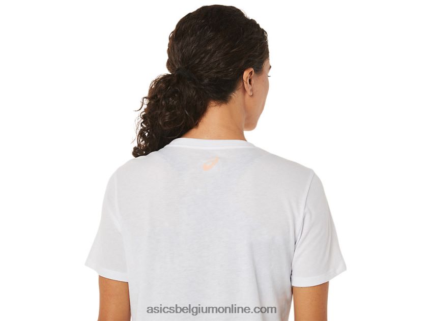 grafisch T-shirt voor dames V6HXR23574 briljant wit Asics