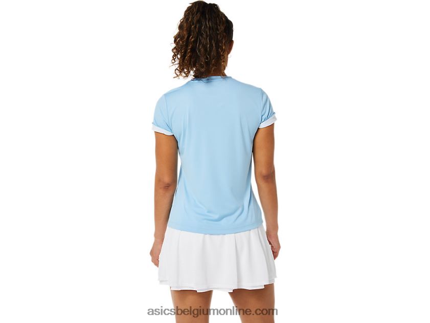 grafisch tennisshirt voor dames V6HXR23491 arctische hemel Asics