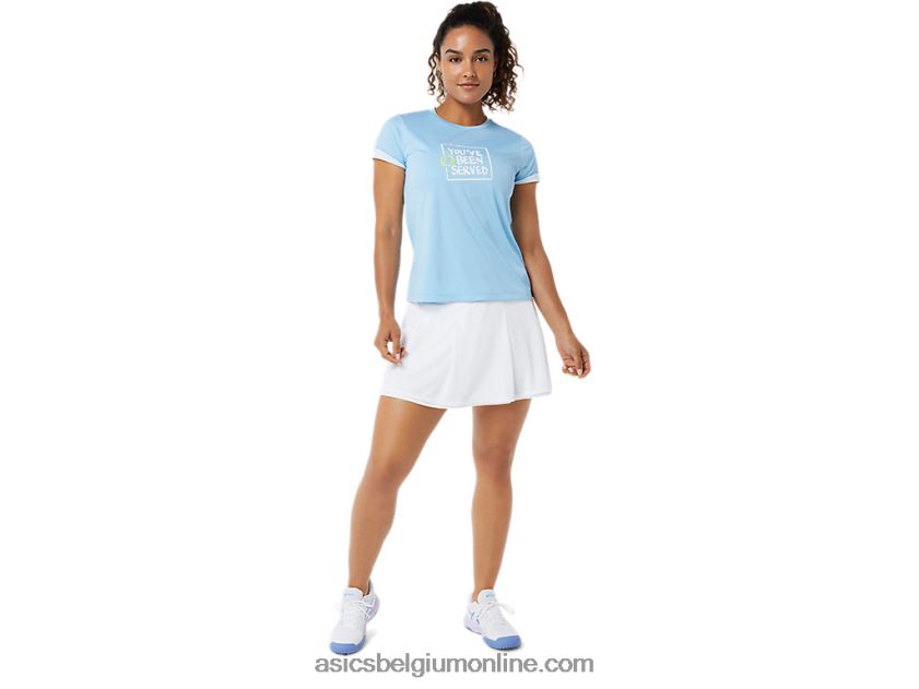 grafisch tennisshirt voor dames V6HXR23491 arctische hemel Asics