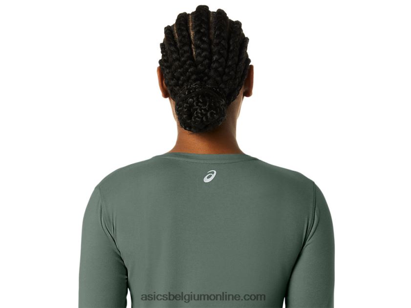 heide top met lange mouwen voor dames V6HXR22176 klimop heide Asics