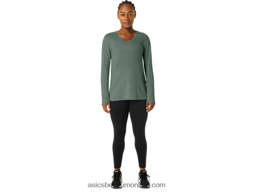 heide top met lange mouwen voor dames V6HXR22176 klimop heide Asics
