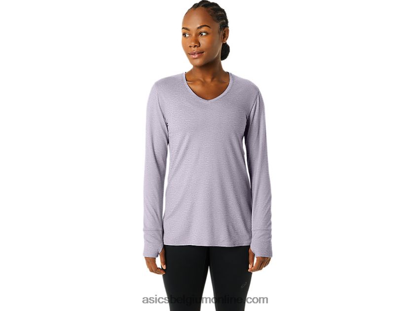 heide top met lange mouwen voor dames V6HXR22304 schemer violette heide Asics
