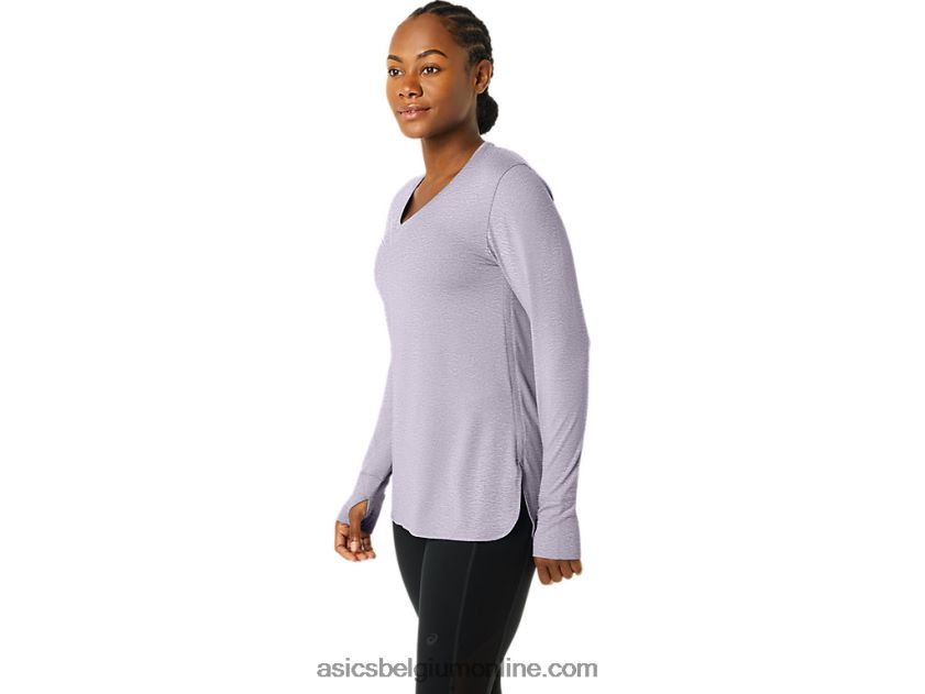 heide top met lange mouwen voor dames V6HXR22304 schemer violette heide Asics