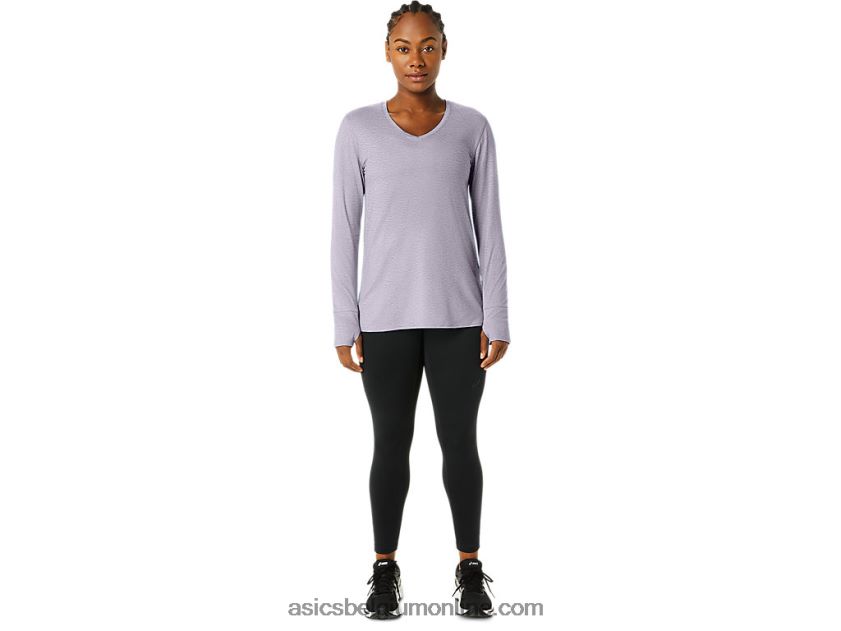 heide top met lange mouwen voor dames V6HXR22304 schemer violette heide Asics