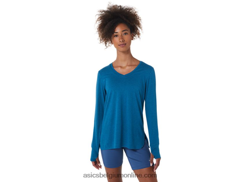 heide top met lange mouwen voor dames V6HXR22795 diepzee wintertaling heide Asics