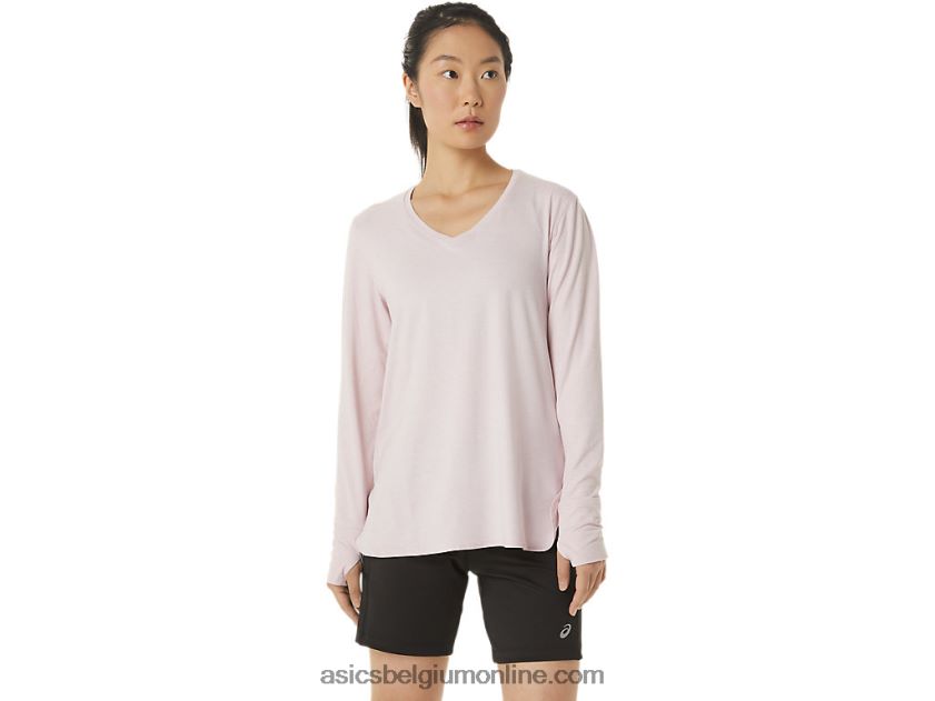 heide top met lange mouwen voor dames V6HXR23273 nauwelijks roze heide Asics