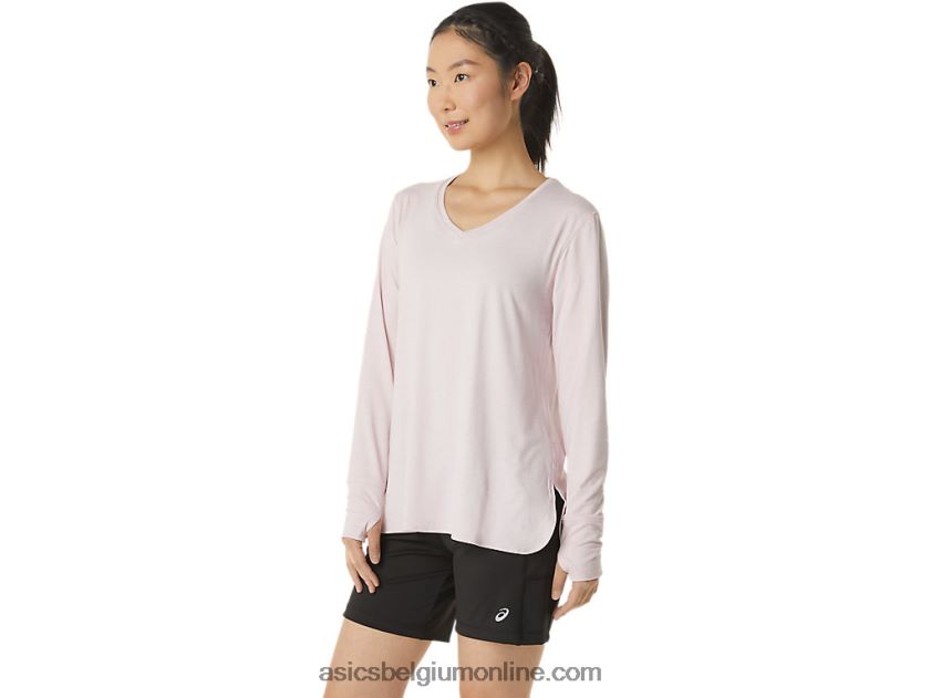 heide top met lange mouwen voor dames V6HXR23273 nauwelijks roze heide Asics