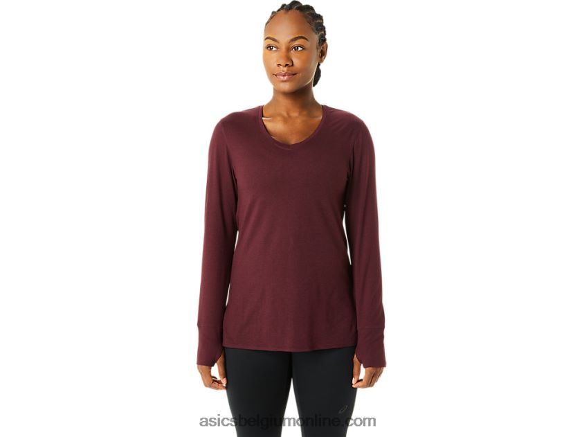 heide top met lange mouwen voor dames V6HXR23700 diepe marsheide Asics