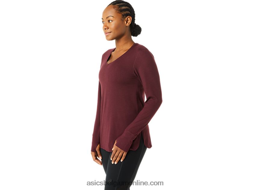 heide top met lange mouwen voor dames V6HXR23700 diepe marsheide Asics