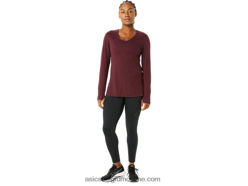 heide top met lange mouwen voor dames V6HXR23700 diepe marsheide Asics